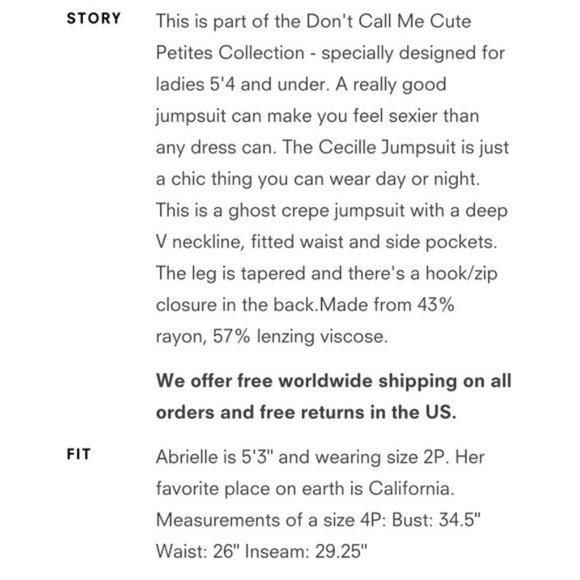 Reformation Petites 'Cecille' Plunge Jumpsuit - Picture 4 of 6